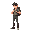 an adventurer with pants and shirt and a backpack