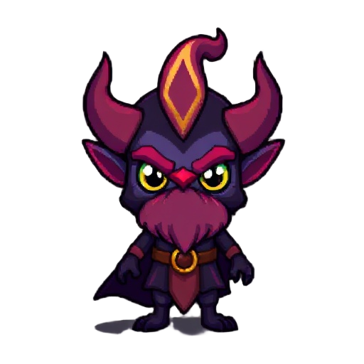 quero um mago em pixel arte mago roxo com o rosto tampado pela sobra do chapéu a sobra tampa tão bem o rosto do mesmo que só aparece os olhos dele 