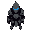 hollow ancient knight armor possessed by a glowing soul, medieval fantasy armor that is old, cracked, rusted, and battle-worn. the armor is empty inside, with a ghostly blue glow shining from the helmet visor and joints. subtle arcane-tech elements are in