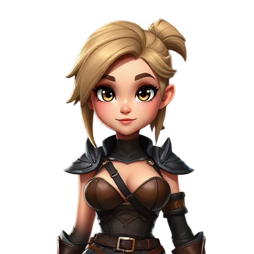 fantasy rpg babe with skimpy leather armor