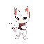 side view chibi white cat rpg battle