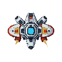 a spaceship similar to star fox game