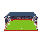 a parte que segura a rede no campo de futebol