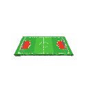 a parte que segura a rede no campo de futebol
