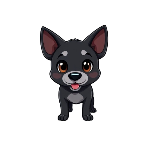 a black angle dog