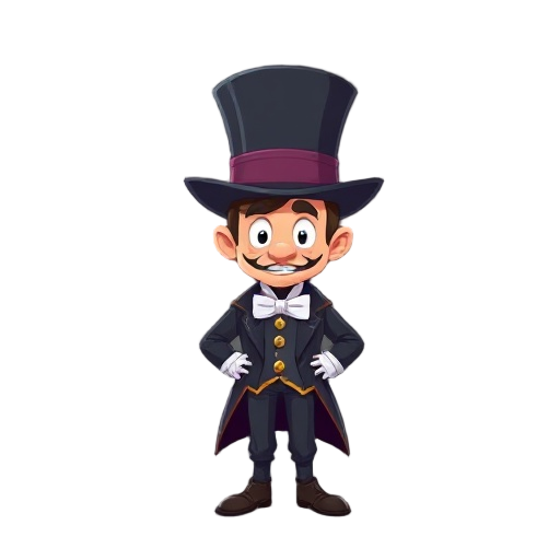 the magician in the top hat