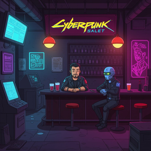 cyberpunk bar 