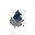a lone blue-cloaked wanderer, half-armored and half-enchanted, moving through forgotten depths with quiet resolve and hidden power.