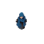 a lone blue-cloaked wanderer, half-armored and half-enchanted, no background
