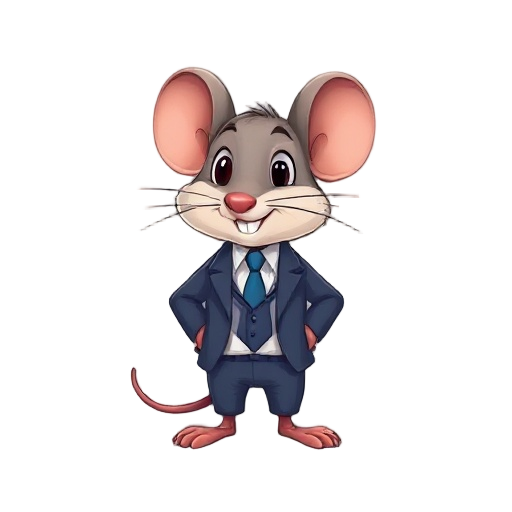 a mouse in a suit