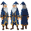 merlin, night blue wardrobe, idle pose, sidescroller character