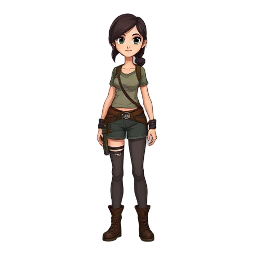 a beautifull girl like lara croft 