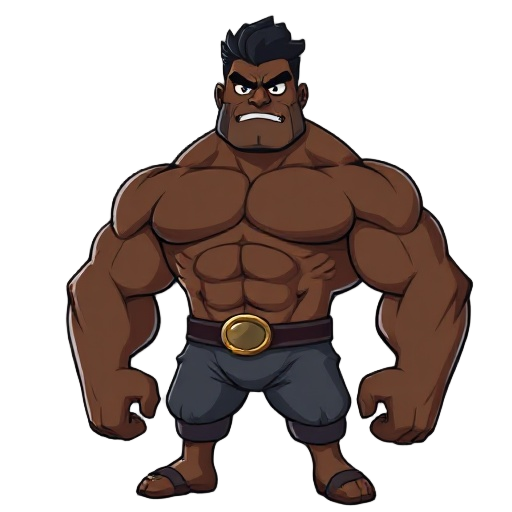 a large, muscular black man