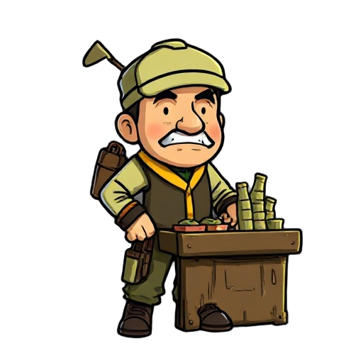 npc vendor in post apocalypic fallout 2 style