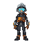 crie um personagem que seja um mecanico quero ele achatado e om uma mochila quero animaçoes de ataque com ferramentas