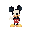 um mickey em preto e branco