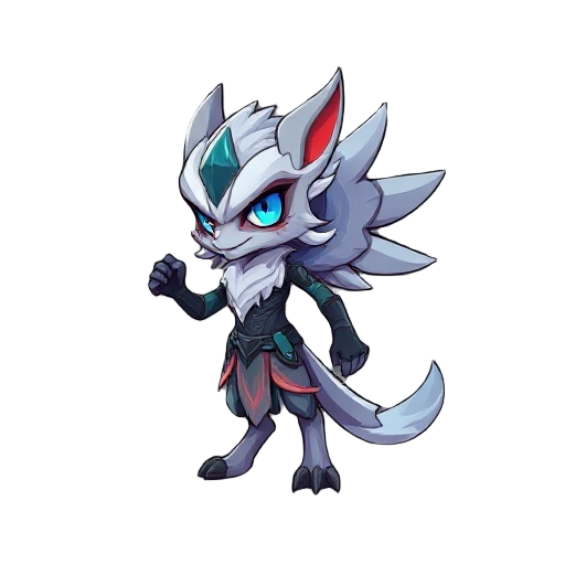 preciso criar a calda da ahri de league of legends , para encaixar no meu personagem do meu jogo com animação de movimento