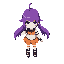 shooter girl with purple hair
