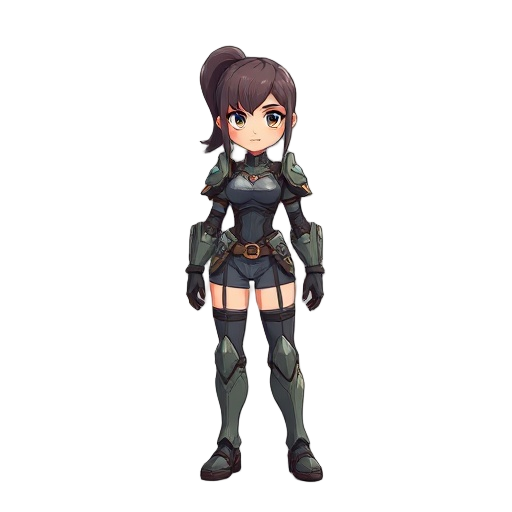gerar personagem feminino armada