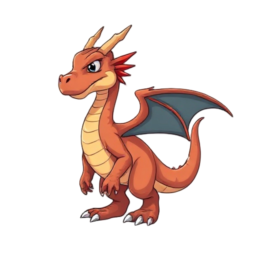 dragon walking in profile