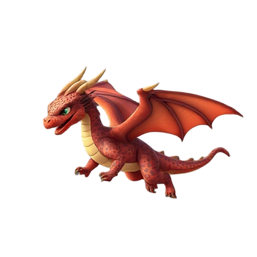 hyper-realistic dragon flying in profile