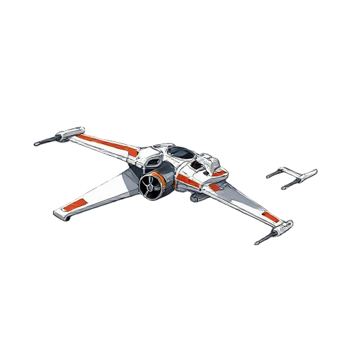 starship similar x-wing realistic, profile
