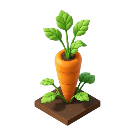 isometric carrot plant 
