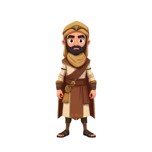 a bedouin warrior in a medieval setting