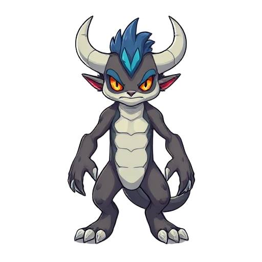 imaginary monster creature for monster tamer game, stylized anime art