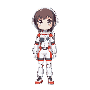 anime style girl in space suit