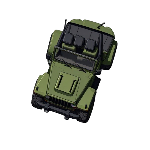 veiculo off road militar,com detalhes, carro fechado