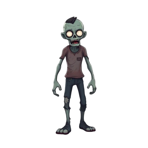 zombie charachter walking