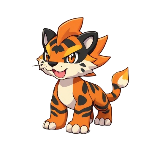a pokémon like fire tiger
