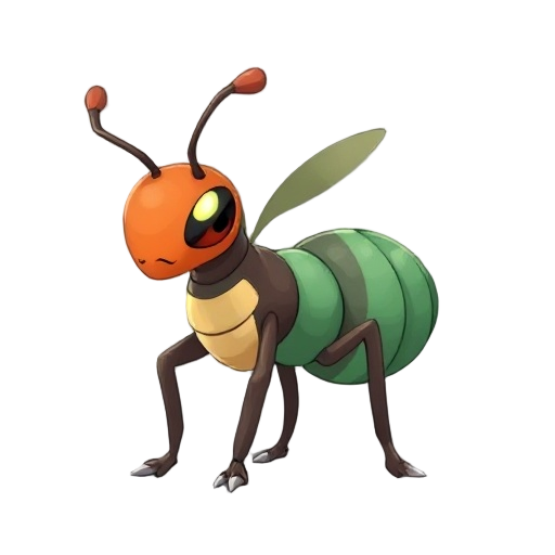 a pokémon like monster that's a fusion between an ant and a caterpillar 