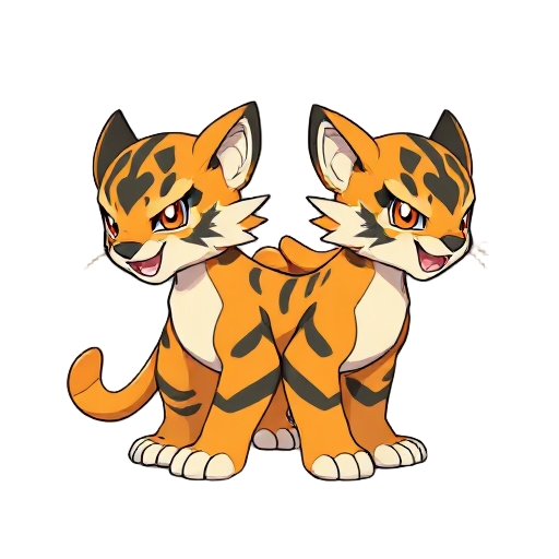 a pokémon like fire tiger cubs final evolution 