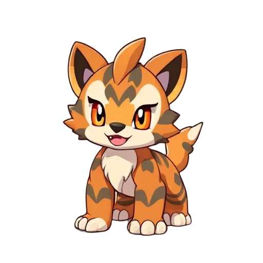a pokémon like fire tiger cub final evolution 