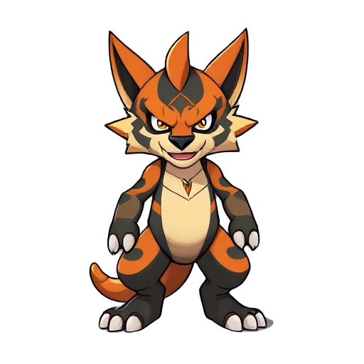 a pokémon like fire tiger badass