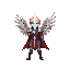un angel guerrero con espada de luz