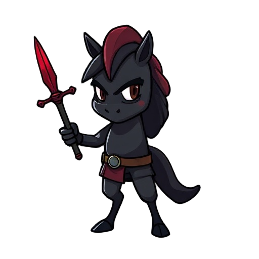 un caballero oscuro con espada roja oscura 