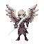 un angel guerrero con espada de luz