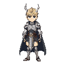 crea un personaggio nello stile di king arthur di entaku no kishi monogatari - moero āsā 