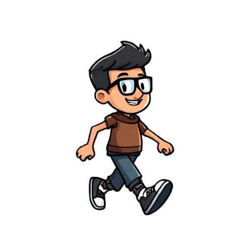 um personagem caminhando