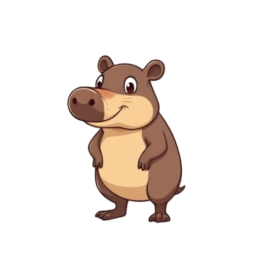 crie uma sequancia de imagens para a animação idle de uma capivara