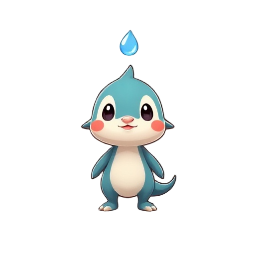 little creature with drop of water shape