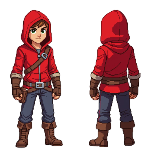 pixel red thief