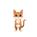 cute anthropomorphic cat, standing on two legs. 몸 도 키워서 더 캐릭터 처럼