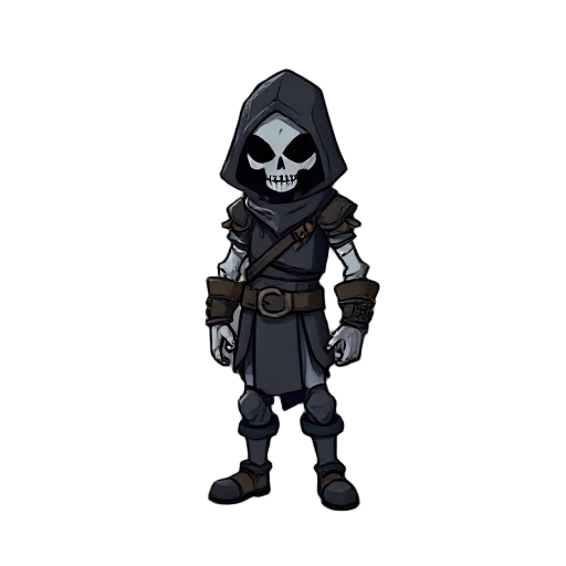 um minerador do vazio , ele serve ao lord dark , suas vestes sao ruins rasgadas de minerador  , seu corpo e meio morto vivo , animacao em 5 frames idle 