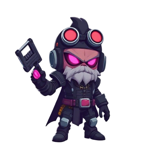 cyberpunk boss character pixel game 