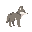 baby wolf facing right