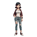 woman with big chests wearing casual 21st-century clothing